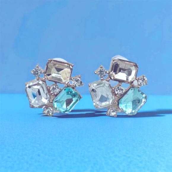 Multi-Color Stone Statement Earrings, NWT - Picture 8 of 8